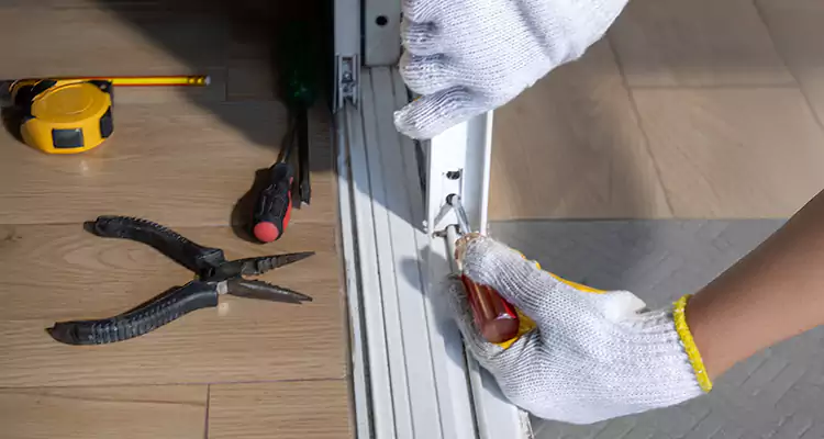Backyard Sliding Door Track Repair in Greenacres, FL